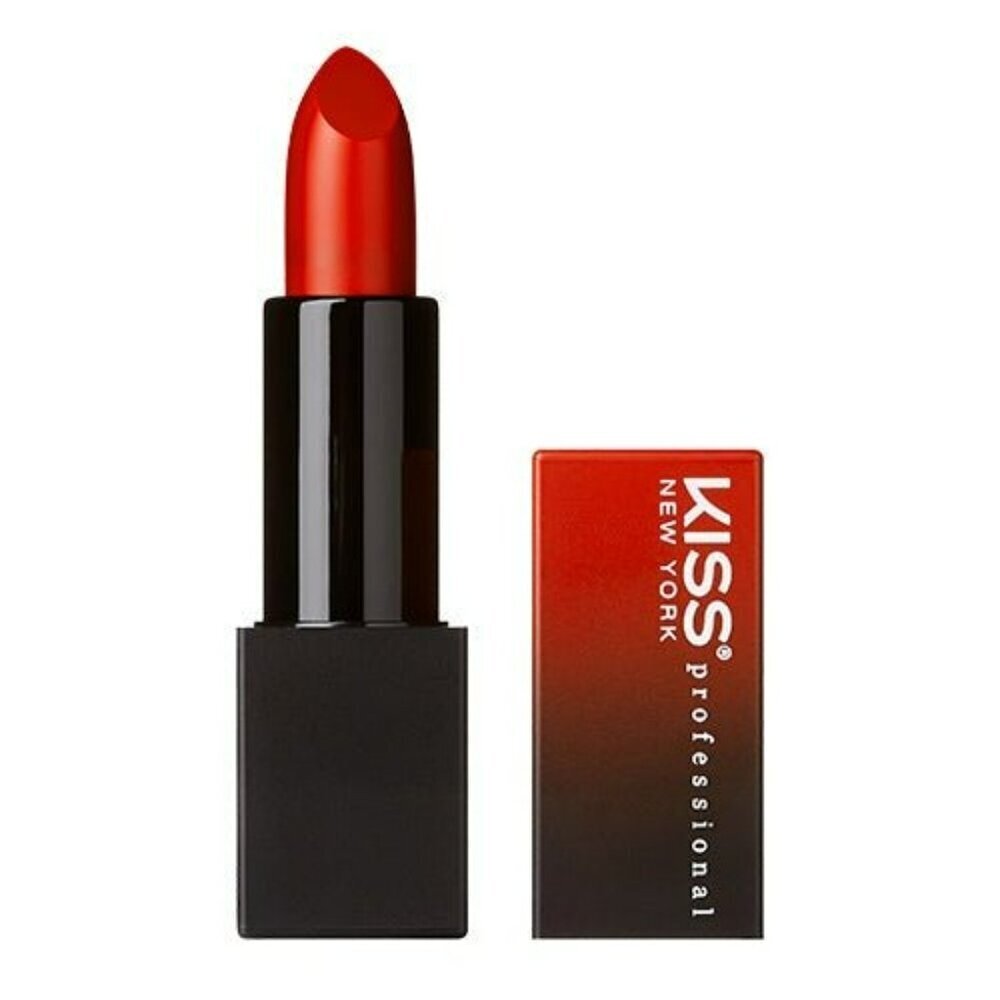 Kiss Professional NY Satin Lipstick 0.12oz/ 3.5g SLS05 Poppy Non-Sticky NEW